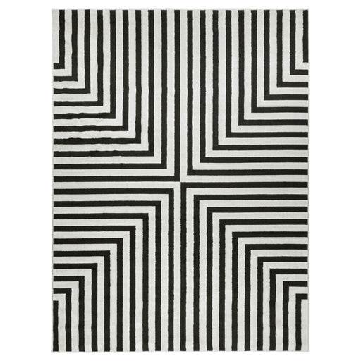 Optika Black Ivory Geometric - T9019 - 5' x 8'