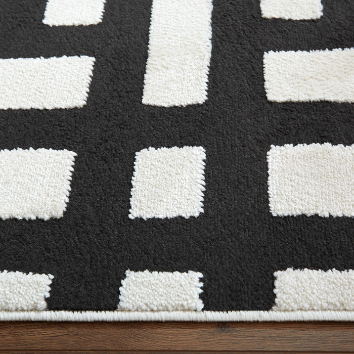 Optika Black Ivory Geometric - T9020 - 10' x 13'