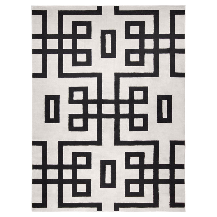 Optika Black Ivory Geometric - T9020 - 10' x 13'