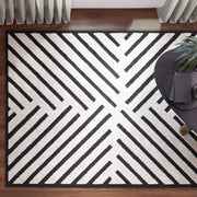 Optika Black Ivory Geometric - T9021 - 5' x 8'
