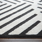 Optika Black Ivory Geometric - T9021 - 5' x 8'