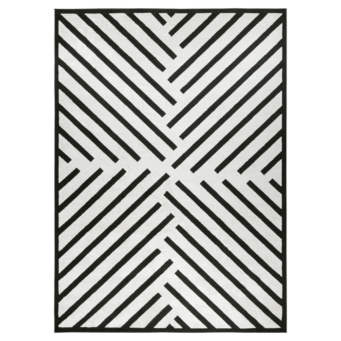 Optika Black Ivory Geometric - T9021 - 2' x 3'