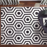 Optika Black Ivory Geometric - T9022 - 5' x 8'