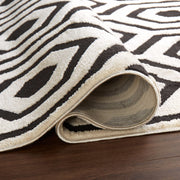 Optika Black Ivory Geometric - T9022 - 5' x 8'