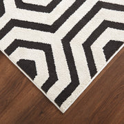 Optika Black Ivory Geometric - T9022 - 5' x 8'