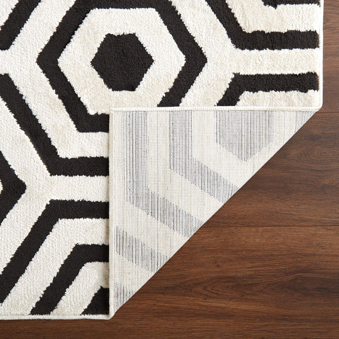 Optika Black Ivory Geometric - T9022 - 10' x 13'
