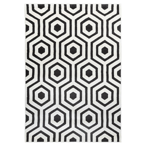 Optika Black Ivory Geometric - T9022 - 5' x 8'