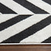 Optika Black Ivory Chevron Herringbone - T9024 - 2' x 3'