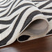 Optika Black Ivory Chevron Herringbone - T9024 - 2' x 3'