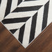 Optika Black Ivory Chevron Herringbone - T9024 - 2' x 3'