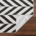 Optika Black Ivory Chevron Herringbone - T9024 - 10' x 13'