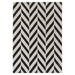 Optika Black Ivory Chevron Herringbone - T9024 - 10' x 13'
