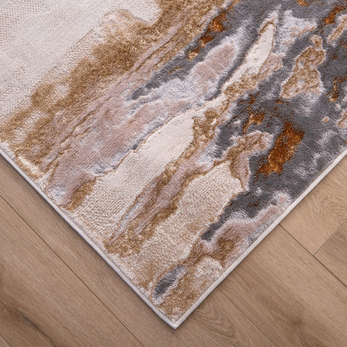 Terra Gray Orange Painterly - T9025 - 10' x 13'