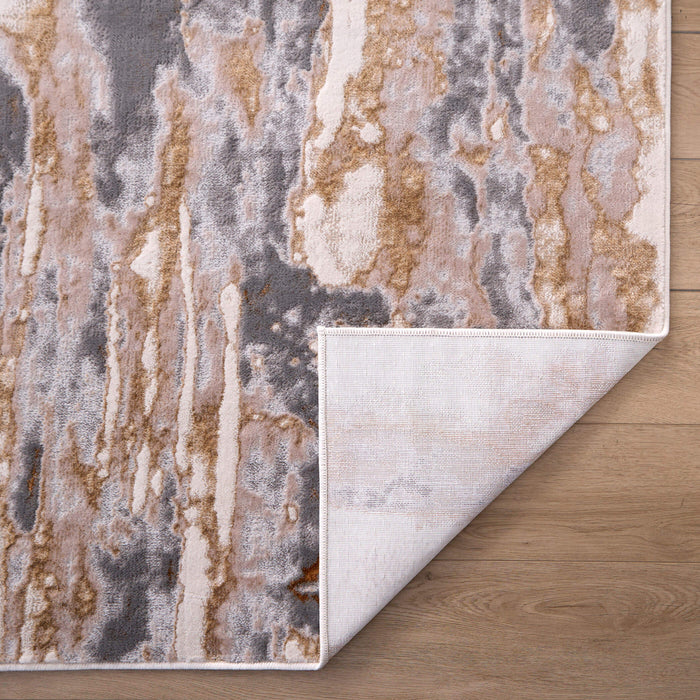 Terra Gray Orange Painterly - T9025 - 8' x 11'