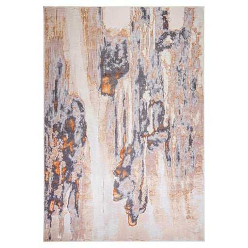 Terra Gray Orange Painterly - T9025 - 5' x 8'