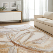 Terra Ivory Orange Swirl - T9026 - 5' x 8'