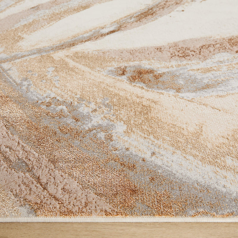 Terra Ivory Orange Swirl - T9026 - 5' x 8'