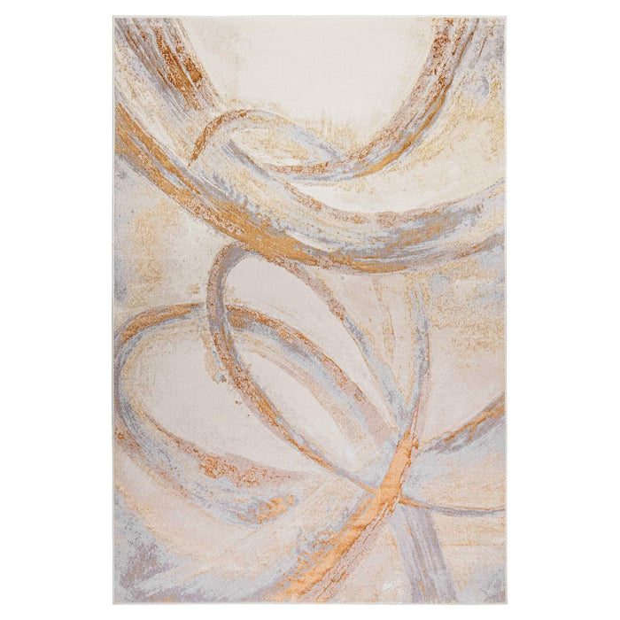Terra Ivory Orange Swirl - T9026 - 5' x 8'
