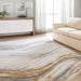 Terra Gray Orange Waves - T9028 - 7' x 9'