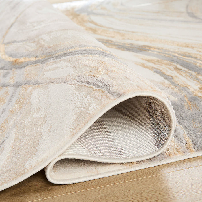 Terra Gray Orange Waves - T9028 - 10' x 13'