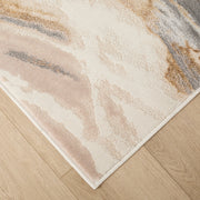 Terra Gray Orange Waves - T9028 - 5' x 8'