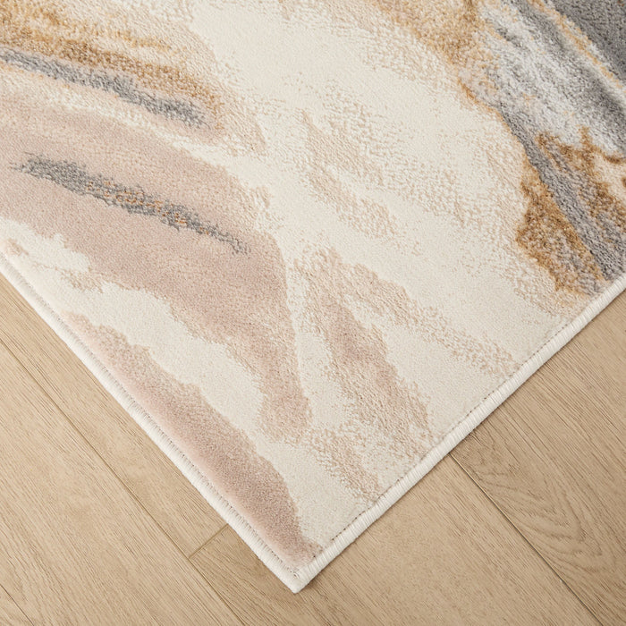 Terra Gray Orange Waves - T9028 - 5' x 8'
