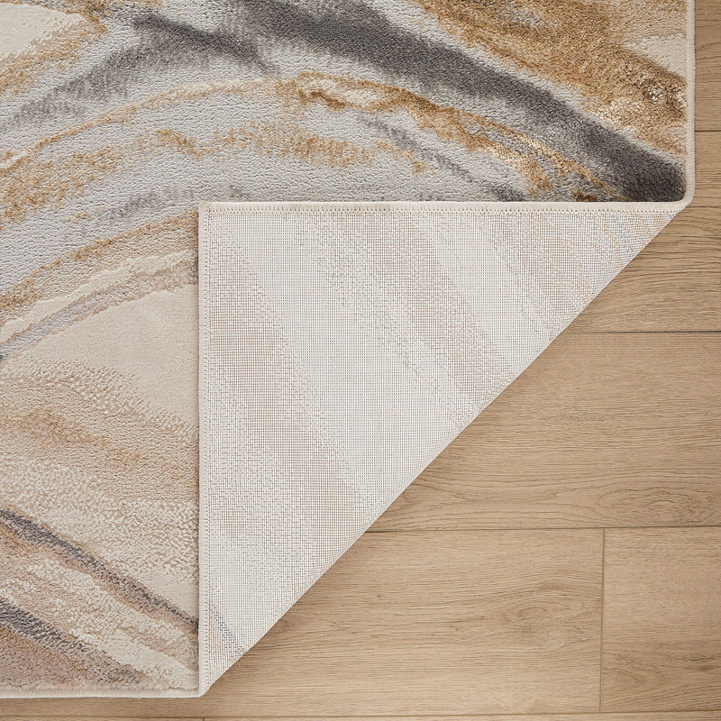 Terra Gray Orange Waves - T9028 - 5' x 8'