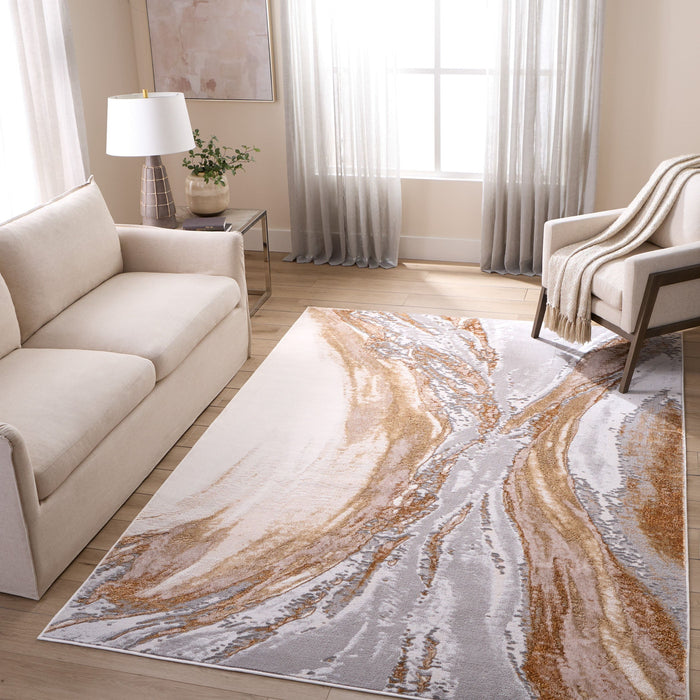 Terra Gray Orange Marbled - T9029 - 8' x 11'