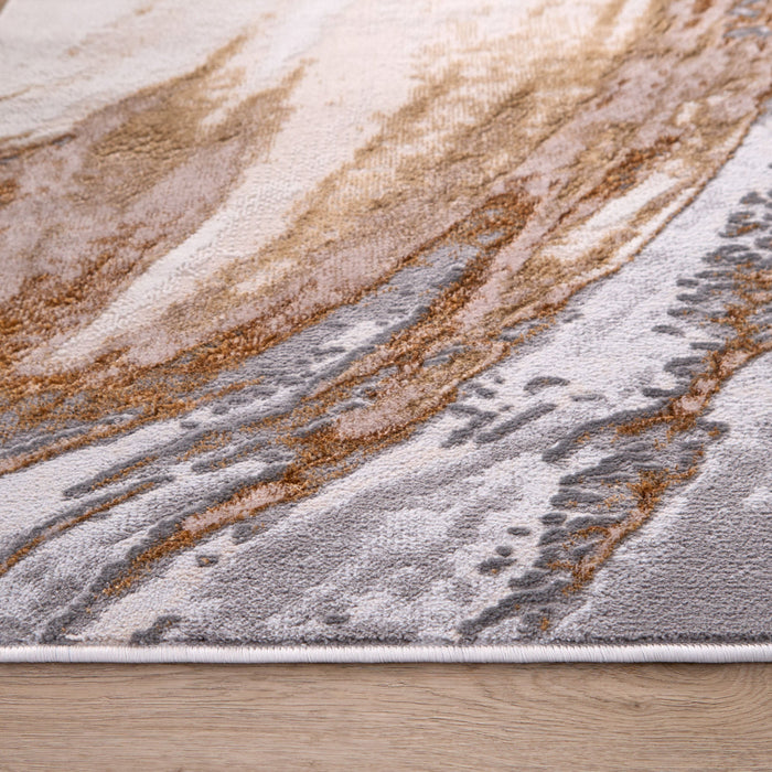 Terra Gray Orange Marbled - T9029 - 5' x 8'