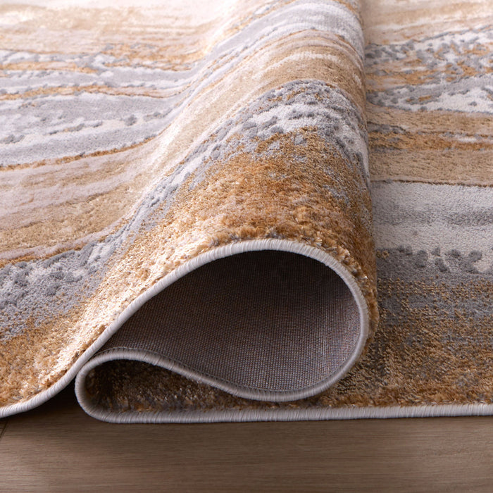 Terra Gray Orange Marbled - T9029 - 2' x 3'