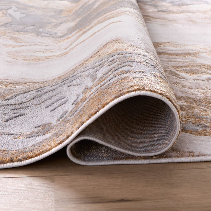 Terra Gray Orange Marbled - T9031 - 5' x 8'