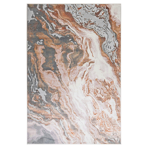 Terra Gray Orange Marbled - T9031 - 5' x 8'