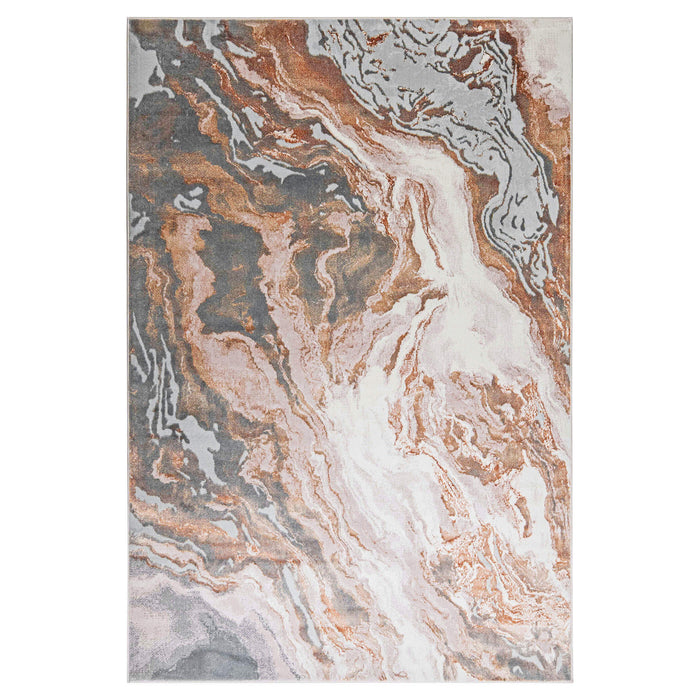 Terra Gray Orange Marbled - T9031 - 10' x 13'