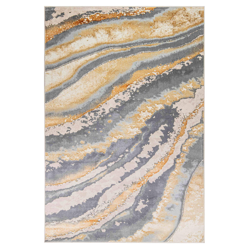 Terra Gray Orange Marbled - T9032 - 5' x 8'