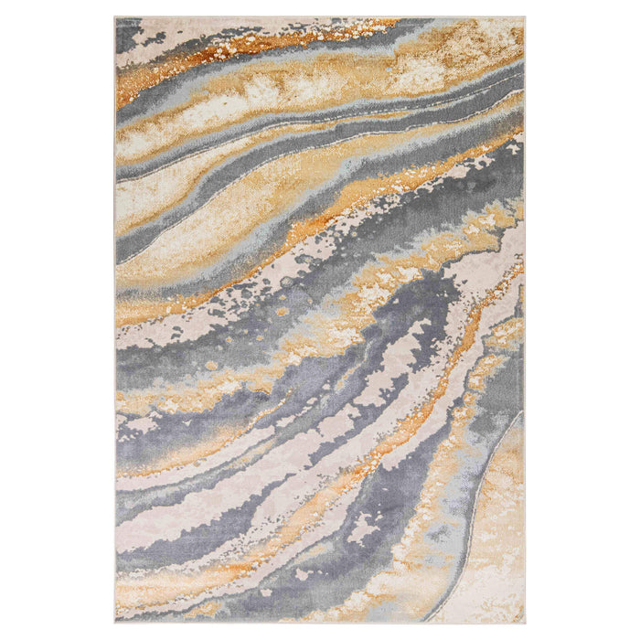 Terra Gray Orange Marbled - T9032 - 5' x 8'