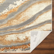 Terra Gray Orange Marbled - T9032 - 5' x 8'