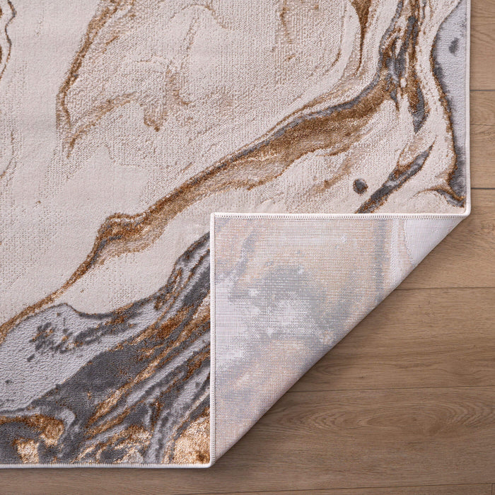 Terra Gray Orange Marbled - T9033 - 2' x 3'