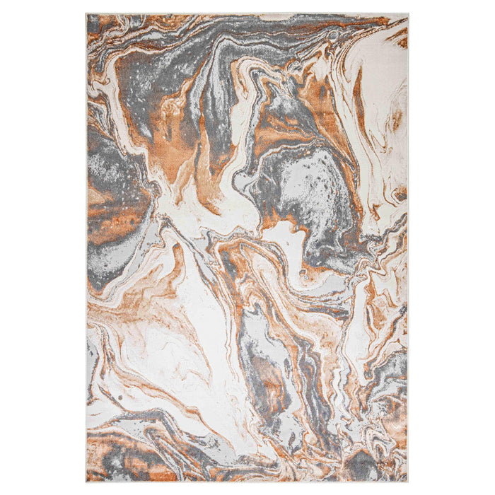 Terra Gray Orange Marbled - T9033 - 7' x 9'