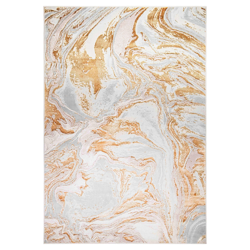 Terra Gray Orange Marbled - T9034 - 5' x 8'