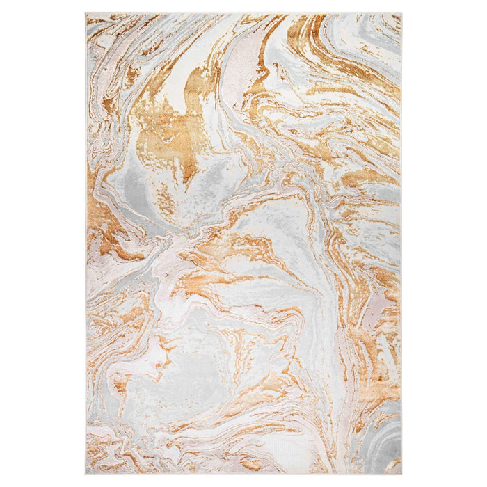 Terra Gray Orange Marbled - T9034 - 5' x 8'