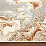 Terra Gray Orange Marbled - T9034 - 5' x 8'