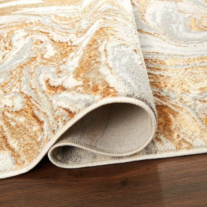 Terra Gray Orange Marbled - T9034 - 7' x 9'