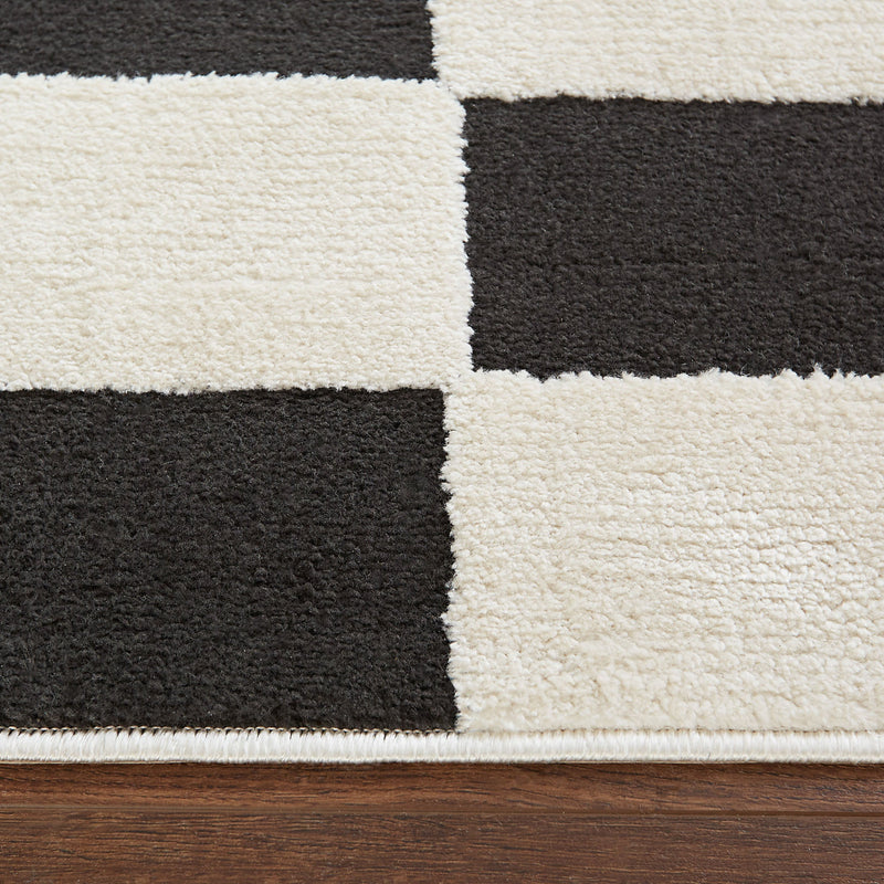 Optika Black Ivory Geometric - T9035 - 5' x 8'