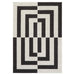 Optika Black Ivory Geometric - T9035 - 7' x 9'