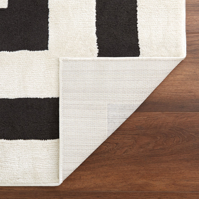 Optika Black Ivory Geometric - T9035 - 2' x 3'