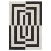 Optika Black Ivory Geometric - T9035 - 5' x 8'