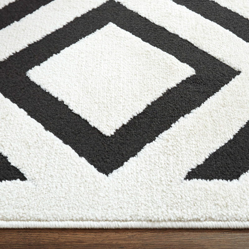 Optika Black Ivory Geometric - T9036 - 5' x 8'