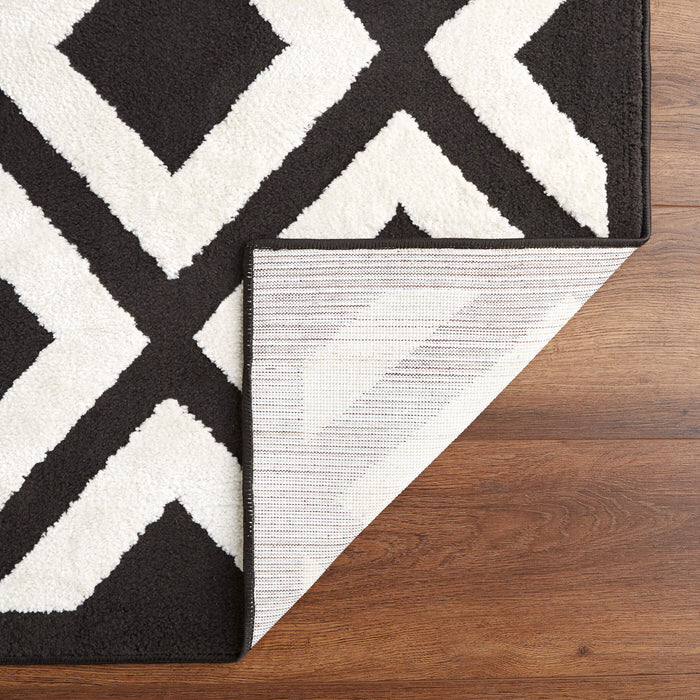 Optika Black Ivory Geometric - T9038 - 7' x 9'