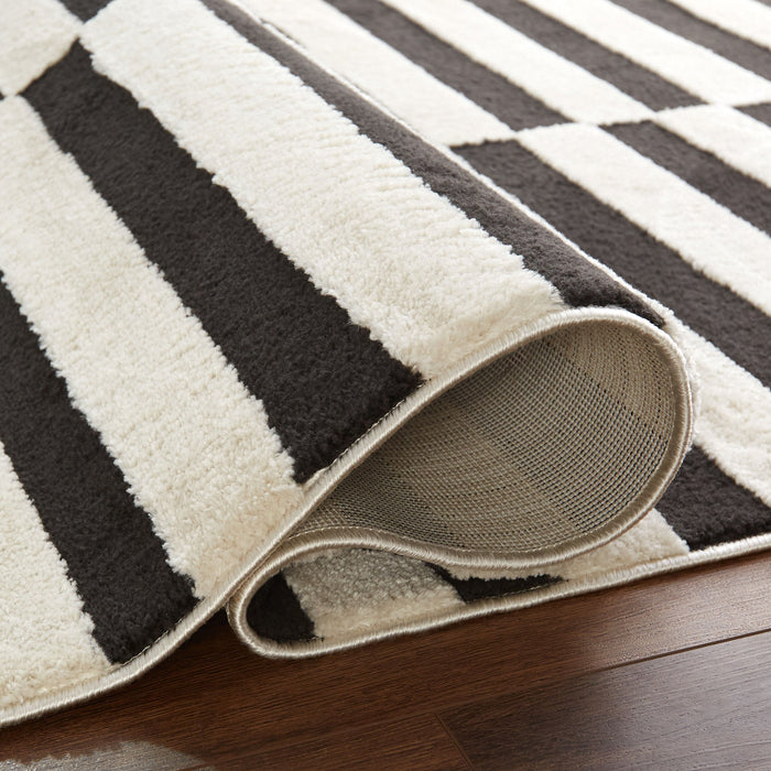 Optika Black Ivory Geometric - T9039 - 7' x 9'