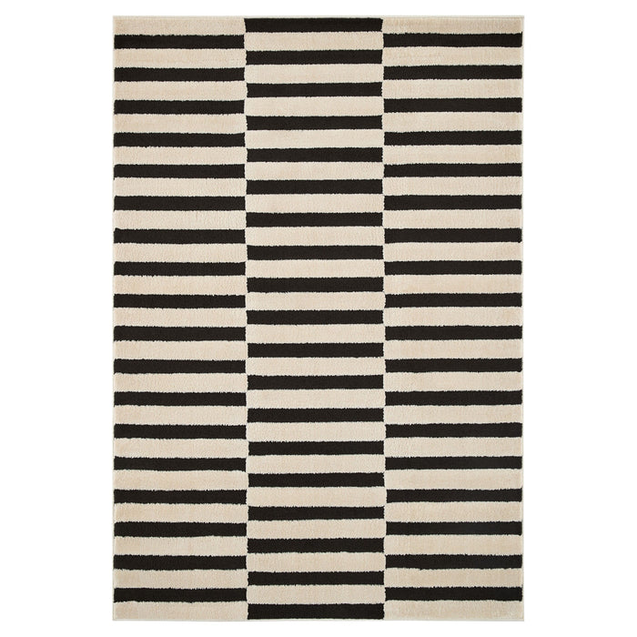 Optika Black Ivory Geometric - T9039 - 5' x 8'